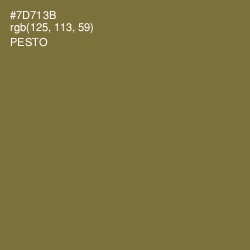 #7D713B - Pesto Color Image