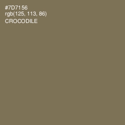 #7D7156 - Crocodile Color Image