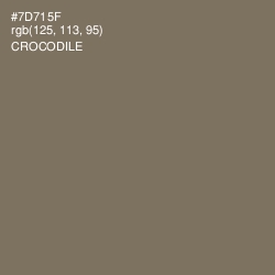 #7D715F - Crocodile Color Image