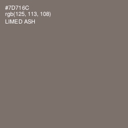 #7D716C - Limed Ash Color Image