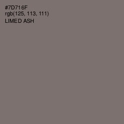 #7D716F - Limed Ash Color Image