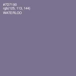 #7D7190 - Waterloo  Color Image