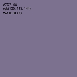 #7D7190 - Waterloo  Color Image