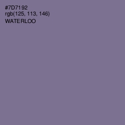 #7D7192 - Waterloo  Color Image