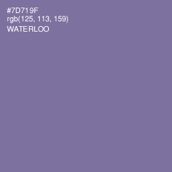 #7D719F - Waterloo  Color Image