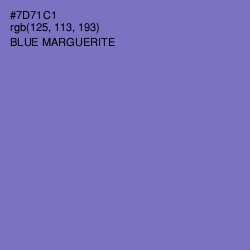 #7D71C1 - Blue Marguerite Color Image