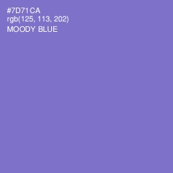 #7D71CA - Moody Blue Color Image
