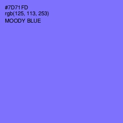 #7D71FD - Moody Blue Color Image