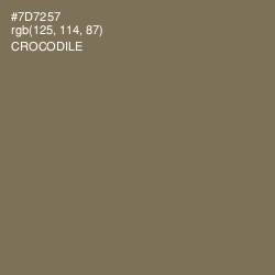 #7D7257 - Crocodile Color Image