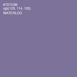 #7D729B - Waterloo  Color Image