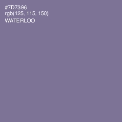 #7D7396 - Waterloo  Color Image