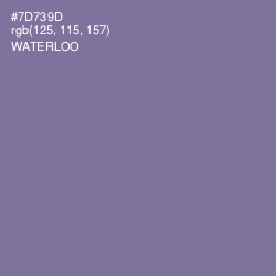 #7D739D - Waterloo  Color Image