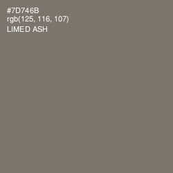 #7D746B - Limed Ash Color Image