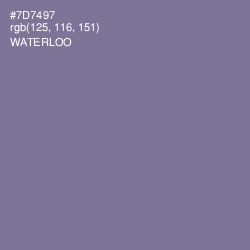 #7D7497 - Waterloo  Color Image