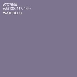 #7D7590 - Waterloo  Color Image