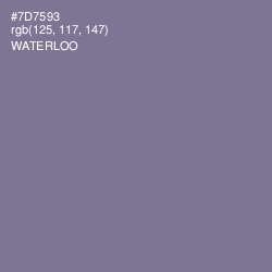 #7D7593 - Waterloo  Color Image