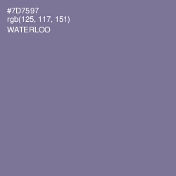 #7D7597 - Waterloo  Color Image