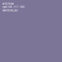 #7D7598 - Waterloo  Color Image