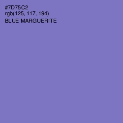 #7D75C2 - Blue Marguerite Color Image