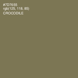 #7D7655 - Crocodile Color Image