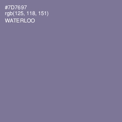 #7D7697 - Waterloo  Color Image