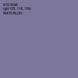 #7D769B - Waterloo  Color Image