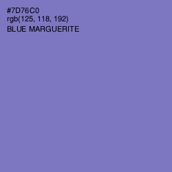 #7D76C0 - Blue Marguerite Color Image