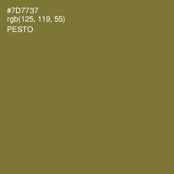 #7D7737 - Pesto Color Image