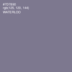 #7D7890 - Waterloo  Color Image