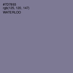 #7D7893 - Waterloo  Color Image