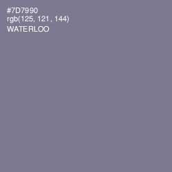 #7D7990 - Waterloo  Color Image