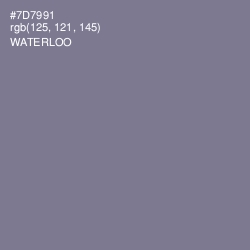 #7D7991 - Waterloo  Color Image