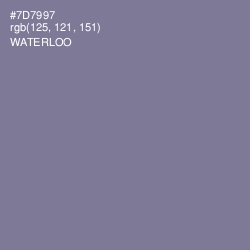 #7D7997 - Waterloo  Color Image