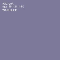 #7D799A - Waterloo  Color Image