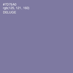 #7D79A0 - Deluge Color Image