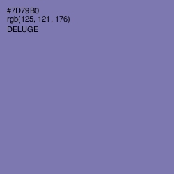 #7D79B0 - Deluge Color Image