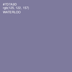 #7D7A9D - Waterloo  Color Image