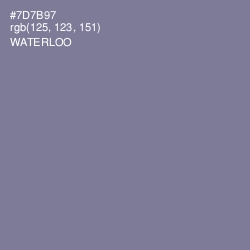 #7D7B97 - Waterloo  Color Image