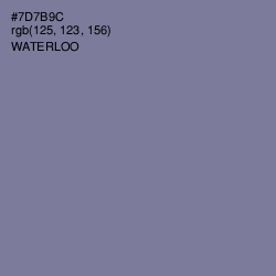 #7D7B9C - Waterloo  Color Image