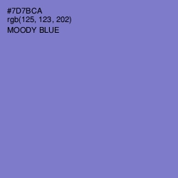 #7D7BCA - Moody Blue Color Image