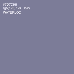#7D7C98 - Waterloo  Color Image