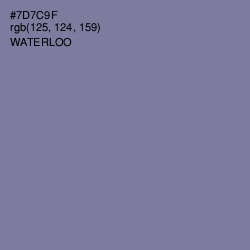 #7D7C9F - Waterloo  Color Image