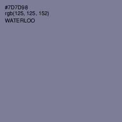 #7D7D98 - Waterloo  Color Image