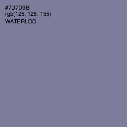 #7D7D9B - Waterloo  Color Image