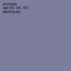 #7D7D9D - Waterloo  Color Image