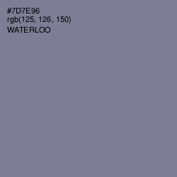#7D7E96 - Waterloo  Color Image