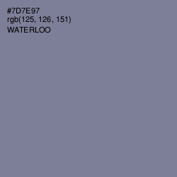 #7D7E97 - Waterloo  Color Image