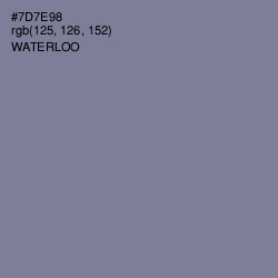 #7D7E98 - Waterloo  Color Image