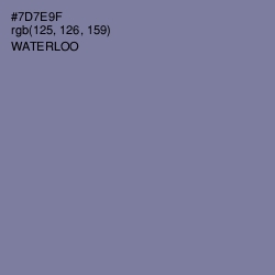 #7D7E9F - Waterloo  Color Image