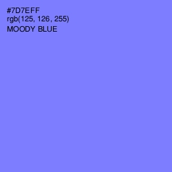 #7D7EFF - Moody Blue Color Image